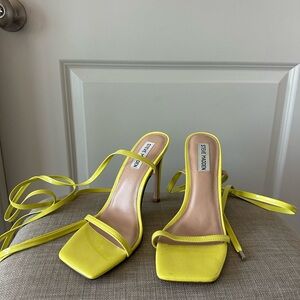 Steve Madden Bright Yellow Strappy Heels